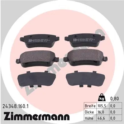 Brake Pad Set, disc brake (24348.160.1)