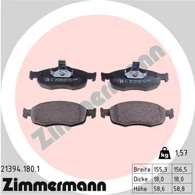 Brake Pad Set, disc brake (21394.180.1)