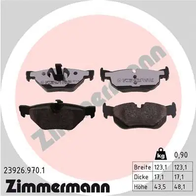 Brake Pad Set, disc brake (23926.970.1)