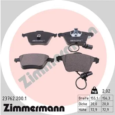 Brake Pad Set, disc brake (23762.200.1)