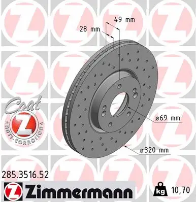 Brake Disc (285.3516.52)