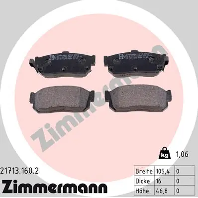 Brake Pad Set, disc brake (21713.160.2)