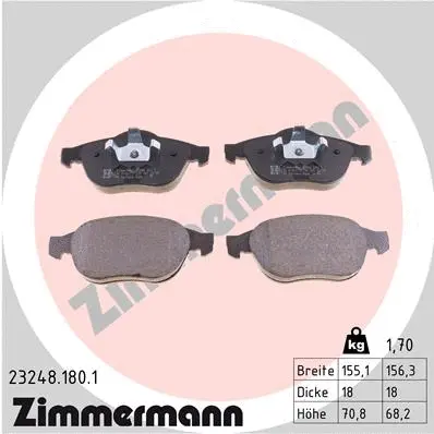 Brake Pad Set, disc brake (23248.180.1)