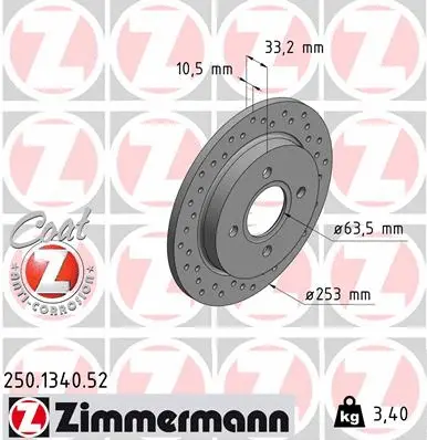 Brake Disc (250.1340.52)