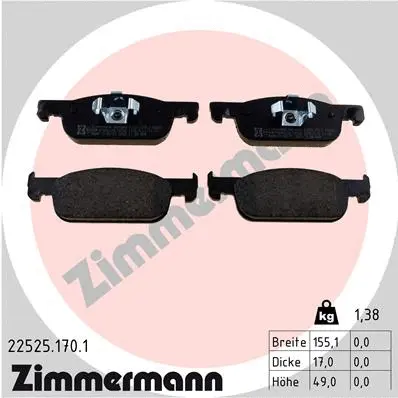 Brake Pad Set, disc brake (22525.170.1)