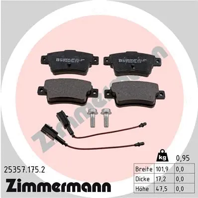 Brake Pad Set, disc brake (25357.175.2)