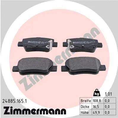 Brake Pad Set, disc brake (24885.165.1)