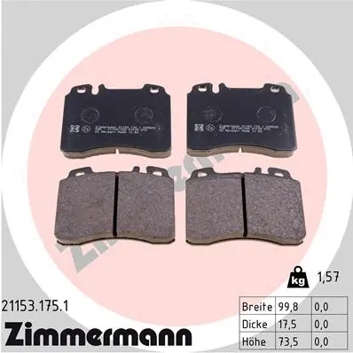 Brake Pad Set, disc brake (21153.175.1)