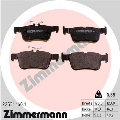 Brake Pad Set, disc brake (22531.160.1)