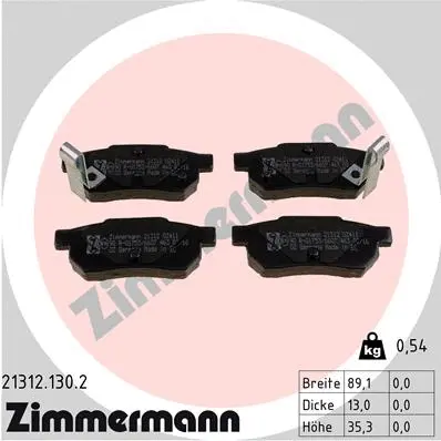 Brake Pad Set, disc brake (21312.130.2)