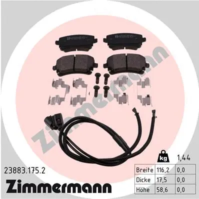 Brake Pad Set, disc brake (23883.175.2)