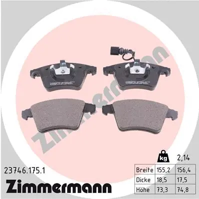 Brake Pad Set, disc brake (23746.175.1)