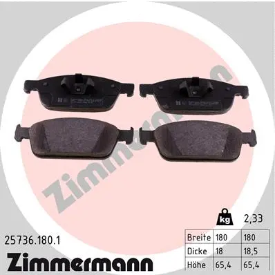 Brake Pad Set, disc brake (25736.180.1)