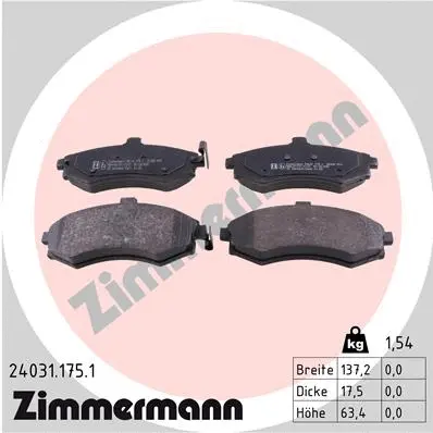 Brake Pad Set, disc brake (24031.175.1)
