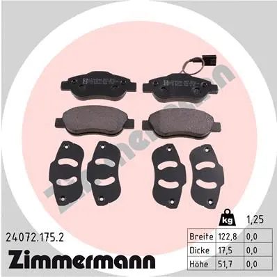 Brake Pad Set, disc brake (24072.175.2)