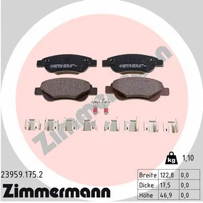Brake Pad Set, disc brake (23959.175.2)