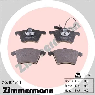 Brake Pad Set, disc brake (23418.190.1)