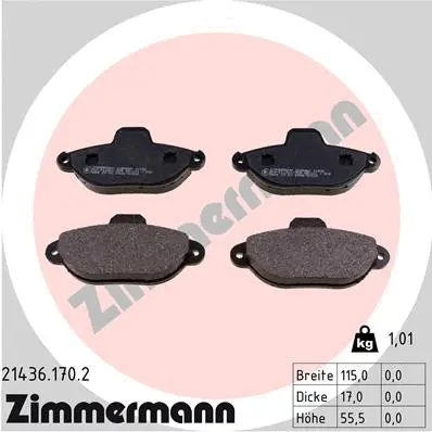 Brake Pad Set, disc brake (21436.170.2)