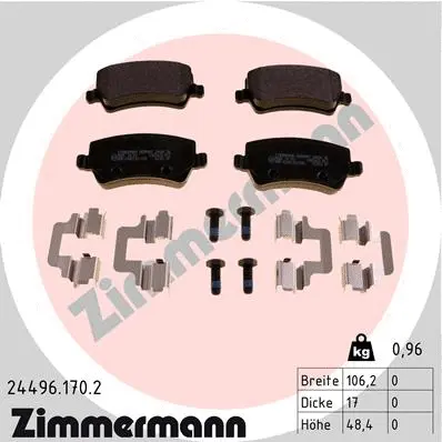 Brake Pad Set, disc brake (24496.170.2)