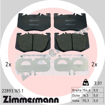 Brake Pad Set, disc brake (22893.165.1)