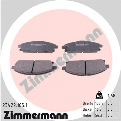 Brake Pad Set, disc brake (23422.165.1)
