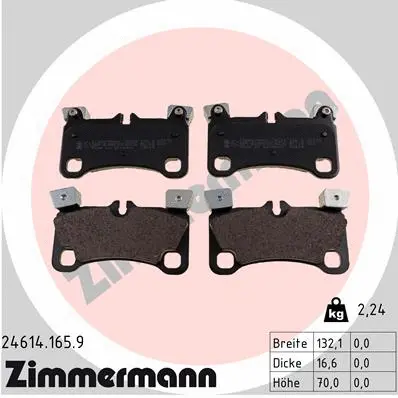 Brake Pad Set, disc brake (24614.165.9)