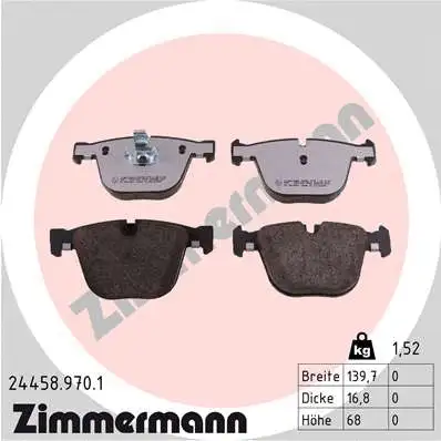 Brake Pad Set, disc brake (24458.970.1)