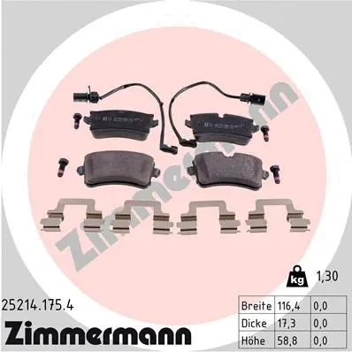 Brake Pad Set, disc brake (25214.175.4)