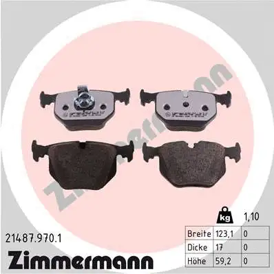 Brake Pad Set, disc brake (21487.970.1)