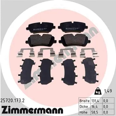 Brake Pad Set, disc brake (25720.173.2)