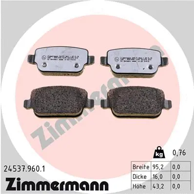 Brake Pad Set, disc brake (24537.960.1)