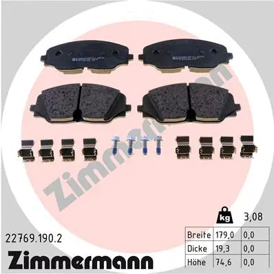 Brake Pad Set, disc brake (22769.190.2)