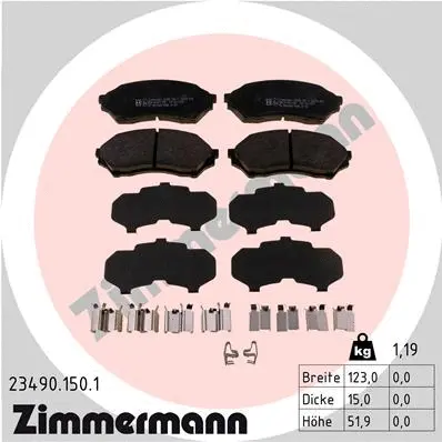 Brake Pad Set, disc brake (23490.150.1)