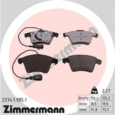 Brake Pad Set, disc brake (23747.985.1)