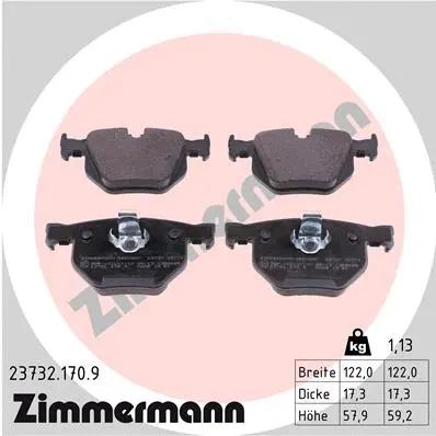 Brake Pad Set, disc brake (23732.170.9)