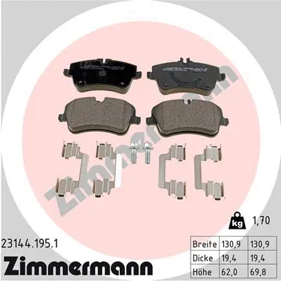 Brake Pad Set, disc brake (23144.195.1)