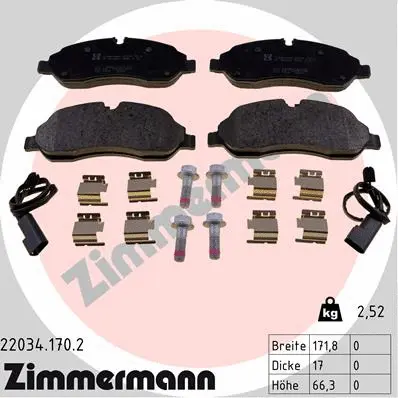 Brake Pad Set, disc brake (22034.170.2)
