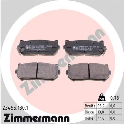 Brake Pad Set, disc brake (23455.130.1)