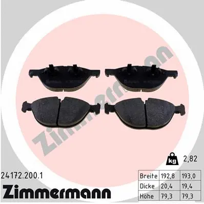 Brake Pad Set, disc brake (24172.200.1)