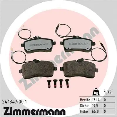 Brake Pad Set, disc brake (24134.900.1)