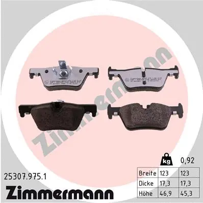Brake Pad Set, disc brake (25307.975.1)