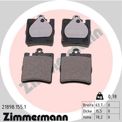 Brake Pad Set, disc brake (21898.155.1)