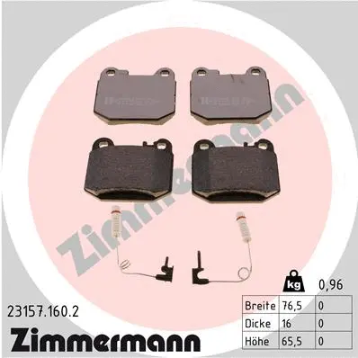 Brake Pad Set, disc brake (23157.160.2)