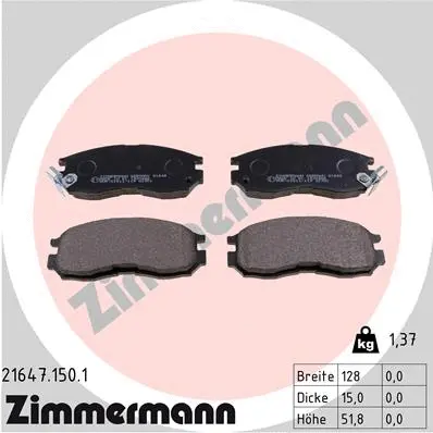 Brake Pad Set, disc brake (21647.150.1)