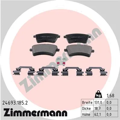 Brake Pad Set, disc brake (24693.185.2)