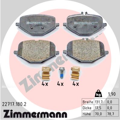 Brake Pad Set, disc brake (22717.180.2)
