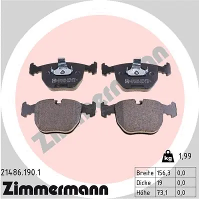 Brake Pad Set, disc brake (21486.190.1)