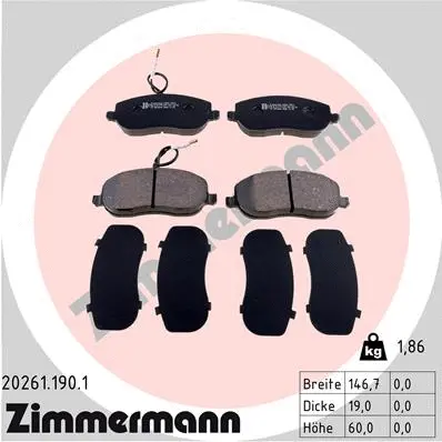Brake Pad Set, disc brake (20261.190.1)
