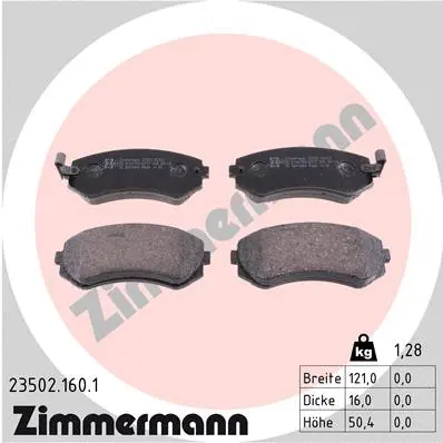 Brake Pad Set, disc brake (23502.160.1)