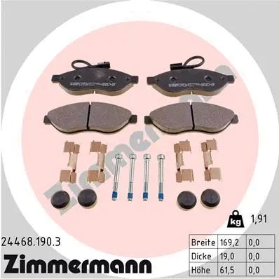 Brake Pad Set, disc brake (24468.190.3)